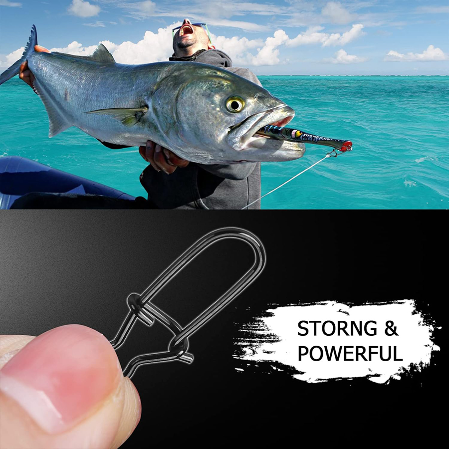 50 pçs crankbait snaps de aço  - Fishing Lure Accessories avaliação e preço