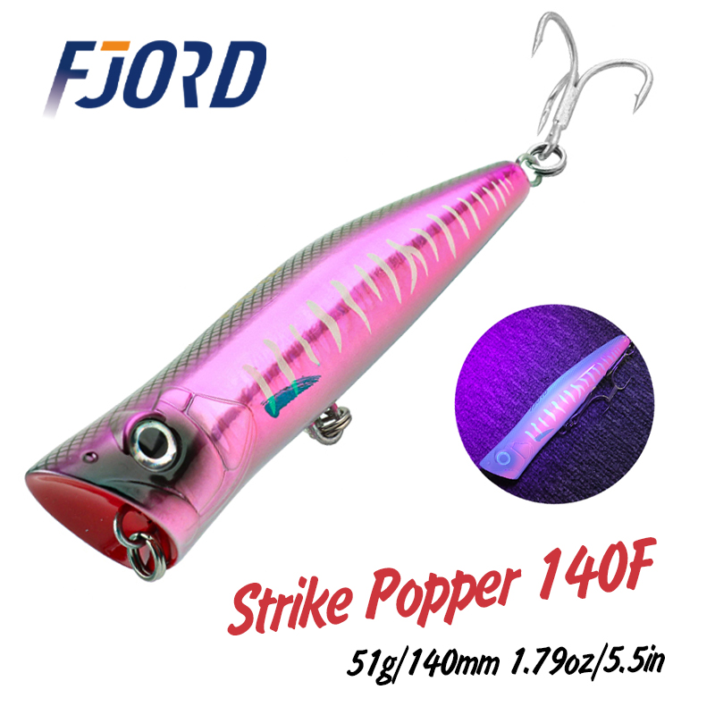 Fjord 140mm 51g popper isca de - Fishing Lure Buzzbait avaliação e preço
