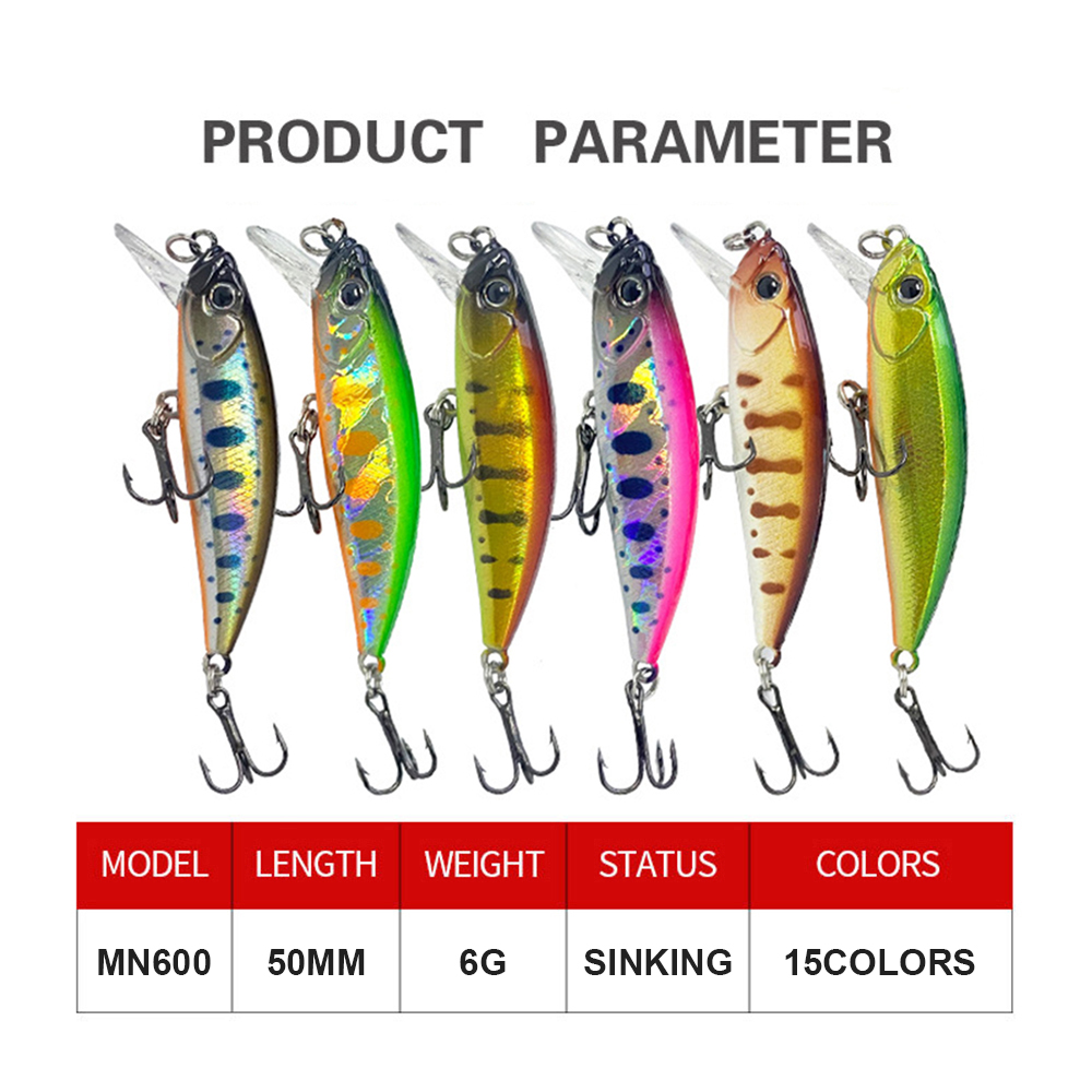 5cm 6g iscas de pesca afundand - Fishing Lure Jerkbait avaliação e preço